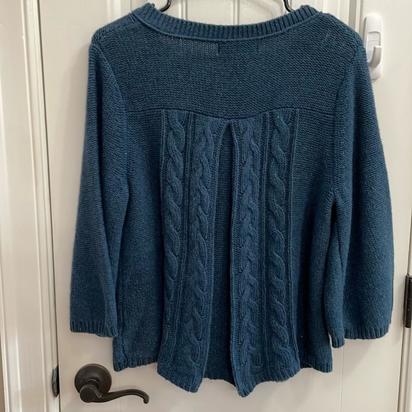 Style & Co teal blue sweater.  L - Picture 4 of 9